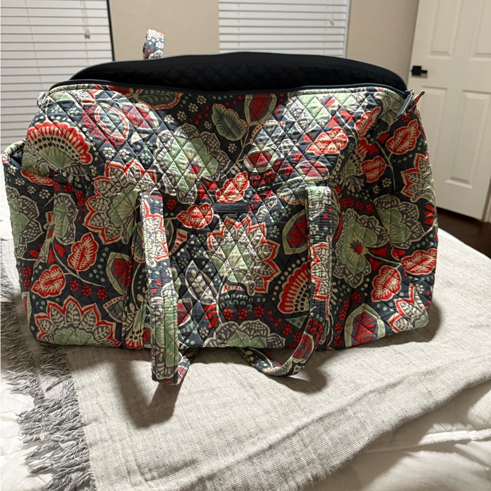 Vera Bradley Quilted Tote - Red and Green Floral